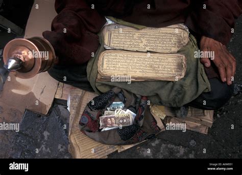 CHINA, Tibet.Buddhist monk praying, Lhasa Stock Photo - Alamy