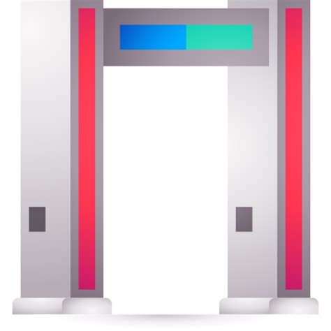 Security Gate 3d Toy Gradient Icon