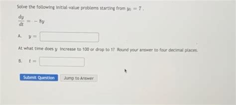 Solved Solve The Following Initial Value Problems Starting