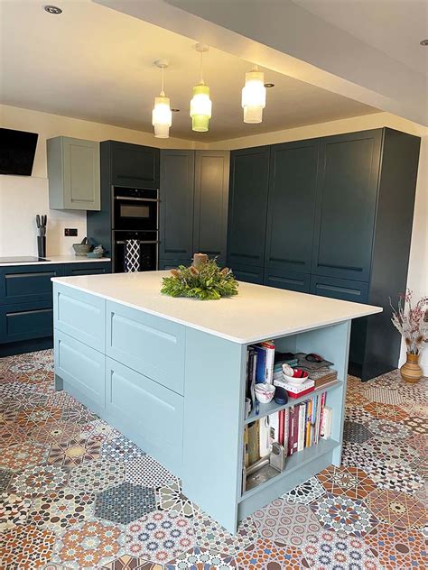 Blue Sheraton Kitchen In Shaker Style From Turnbull Showrooms