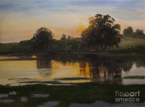 Golden Quiet Painting By Karen Winters Fine Art America