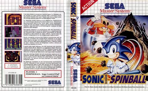 Sonic Spinball Master System Cover Box Art Games Box Game Art