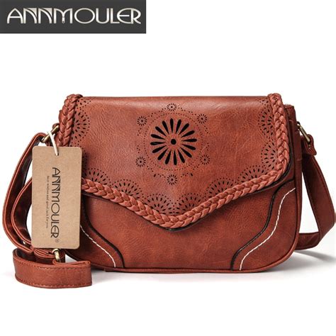 Annmouler Bolso De Hombro Vintage Para Mujer Bandolera De Cuero Pu Con