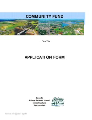 Fillable Online Gov Pe COMMUNITY FUND APPLICATION FORM Gov Pe Fax