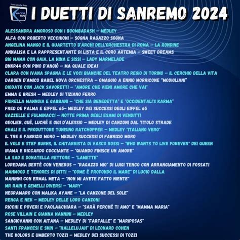 Amadeus Annuncia I Duetti Di Sanremo 2024 Nella Trasmissione Di