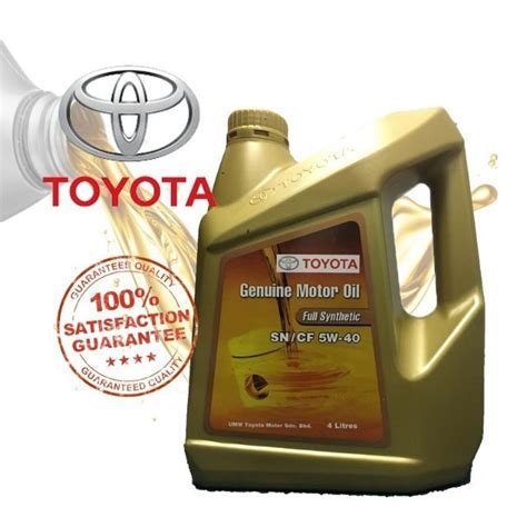 TOYOTA SN CF 5W 40 FULLY SYNTHETIC ENGINE OIL Shopee Malaysia