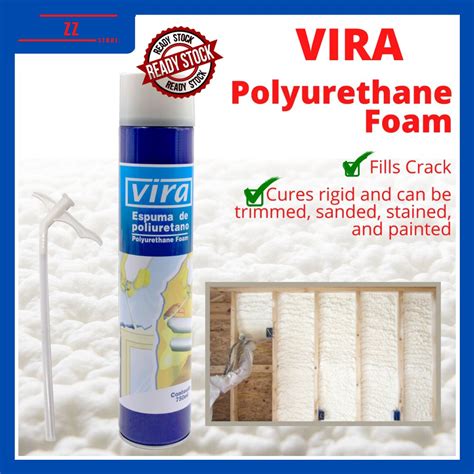 Ready Stock Vira Polyurethane Foam Pu Foam Spray 750ml Fills Cracks