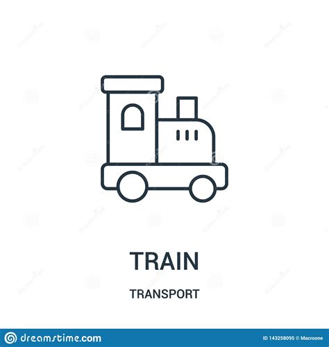 Vector Del Icono Del Tren De La Colecci N Del Transporte L Nea Fina