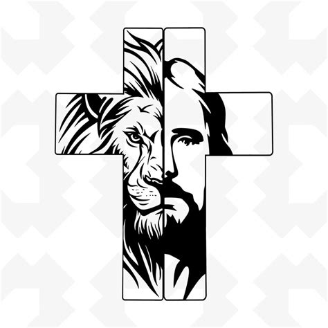 Lion Of Judah Svg Jesus Cross Svg Png Lion Cross Png T Shirt Png