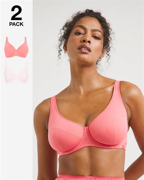 2 Pack Slimma Cotton Full Cup Bras Ambrose Wilson