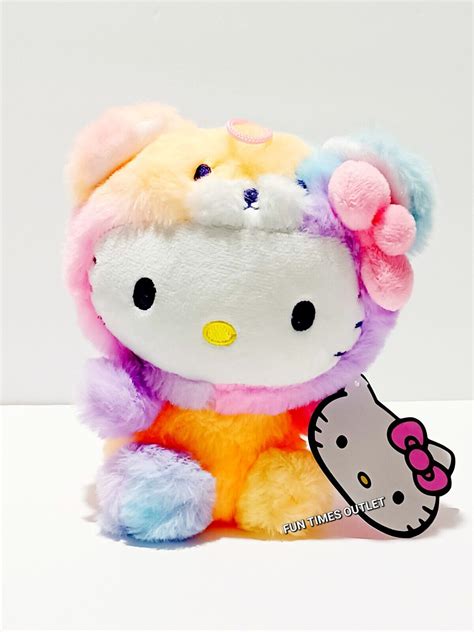 Sanrio Hello Kitty Rainbow Teddy Bear Costume 7 Plush Figure Stuffed Girls Doll Ebay