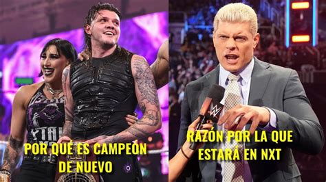 Cody Rhodes y la Razón por la que Aparecerá en NXT Por Qué Dominik