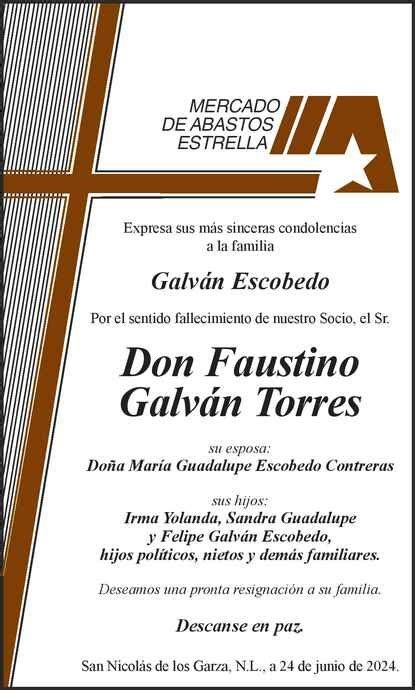 Don Faustino Galván Torres Obituario Esquela