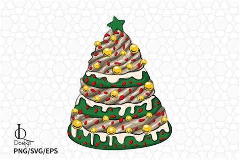 Christmas Tree Cake Svg Png Sublimation Graphic By Lq Design · Creative