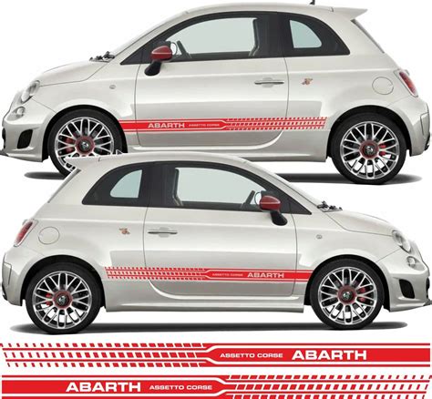 Zen Graphics Fiat 500 595 Abarth Assetto Corse Side Stripes Stickers