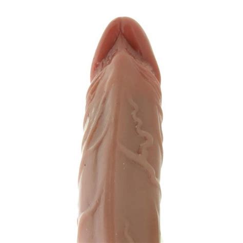 Natural Realskin Curved Shaft 8 Vibrating Hot Cock Brown Sex Toys At Adult Empire