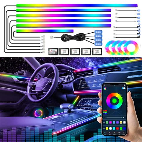 Symphony Car Luz Ambiente RGB 213 Cores Universal Car Interior LED