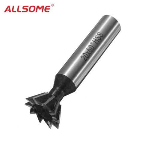 Allsome Mm Degree Hss Dovetail Milling Cutter Straight Shank