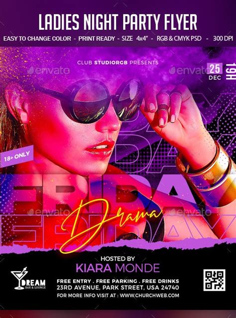 Ladies Night Party Flyer Print Templates Graphicriver