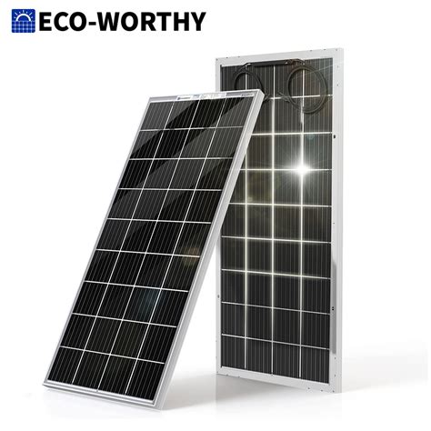 ECO WORTHY 100W 200W 400W 600W Watt Bifacial Solar Panel Kit Tracking