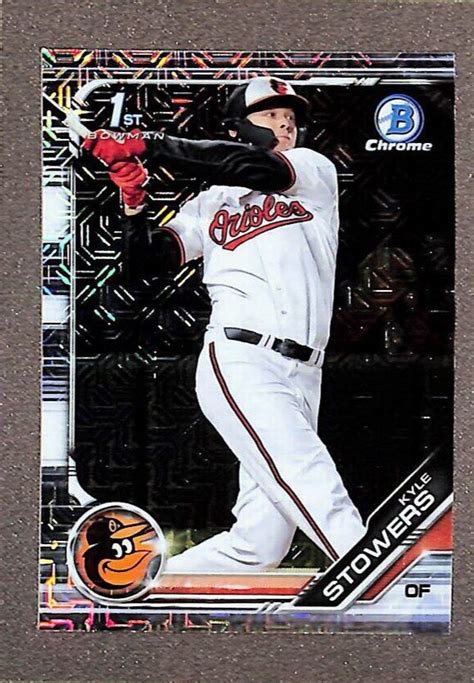 2019 Bowman Chrome BDC 76 Kyle Stowers Rookie RC Asia Mojo Refractor