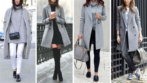 Abrigos Gris Outfits Invierno Gray Coats Outfits Winter Ideas