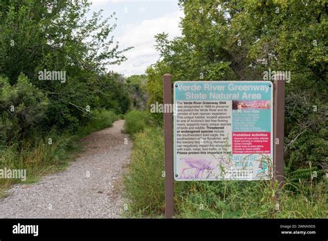 Cottonwood Az Sept 28 2021the Verde River Greenway State Natural Area Is Adjacent To One Of