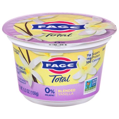 Save On Fage Total Non Fat 0 Milkfat Blended Vanilla Strained Greek