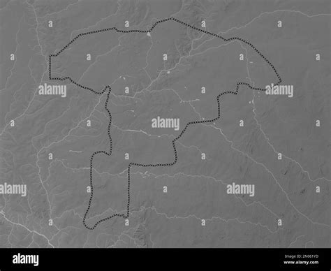 Sokoto State Of Nigeria Grayscale Elevation Map With Lakes And Rivers