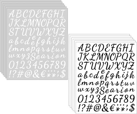 Autocollants Lettres Blanc Feuilles Pcs Alphabet Lettre Et