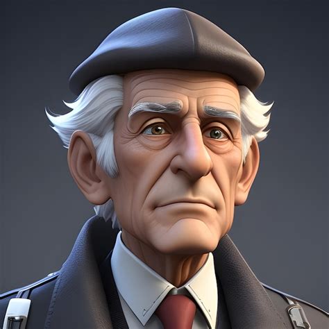 Premium Ai Image 3d Character Senior Citizion Old Man