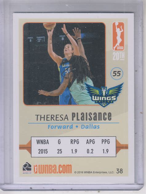 2016 WNBA #38 Theresa Plaisance RC - NM-MT