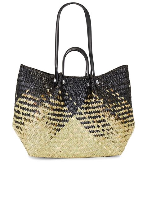 ALLSAINTS Allington Straw Tote In Black Peat Natural REVOLVE