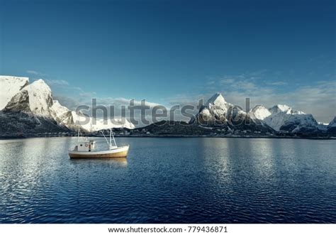 Fishing Boat Reine Village Lofoten Islands Stock Photo (Edit Now) 779436871