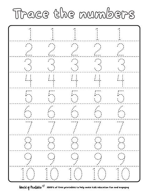 Number Tracing 1 To 10 Activities In 2023 Tracing Worksheets