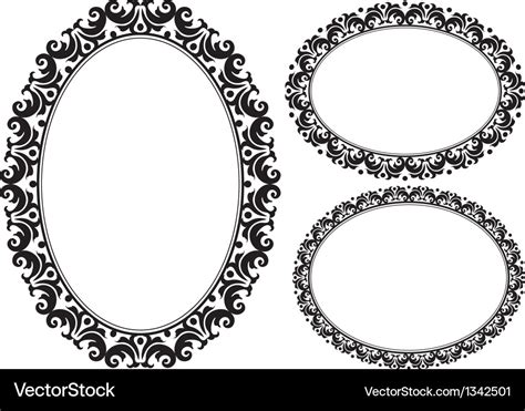 Oval Frames Royalty Free Vector Image Vectorstock