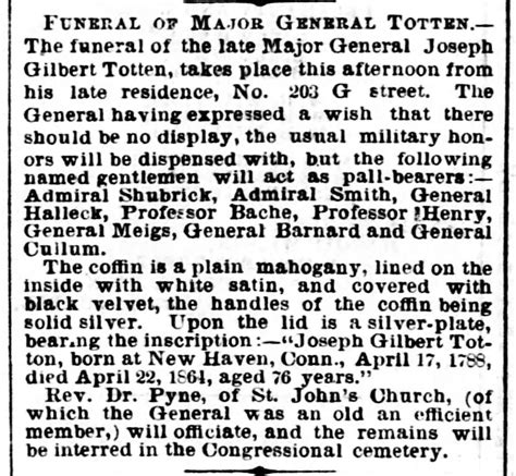 Totten Joseph Gilbert Biographic Profiles We Will Remember