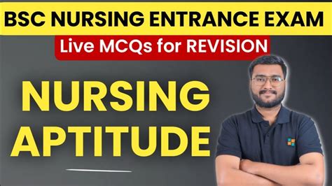 Nursing Aptitude Mcqs For Mh Bsc Nursing Cet Live Class By Ashish