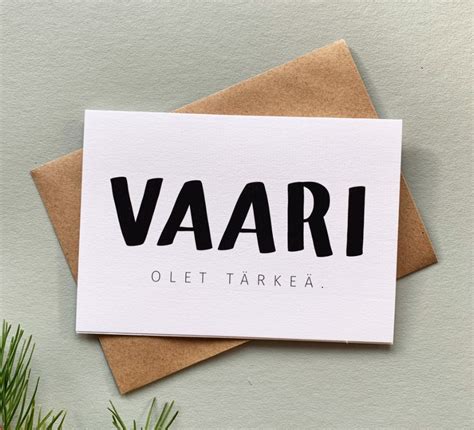 vaari olet taerkeae kaksiosainen kortti moon designstore