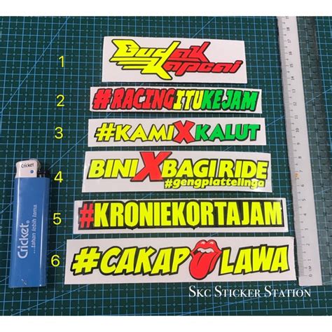 Sticker Cutting Overlapping Ayat Perkataan Pantulan And Florescent Ayat Perkataan Shopee