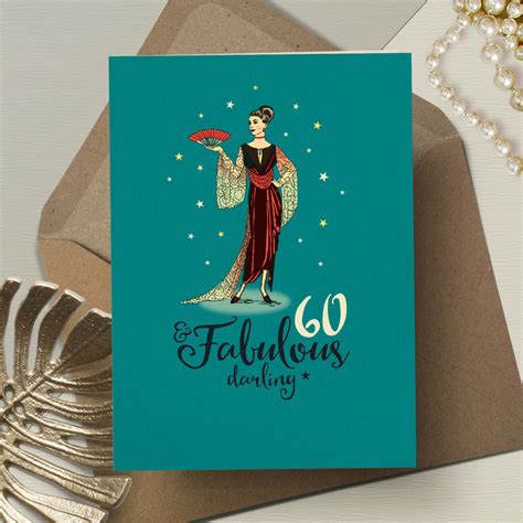 60th Birthday Card 60 And Fabulous The Typecast Gallery