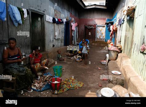 Daily Life As Normal At Kroo Bay Shanty Town Freetown Sierra Leone