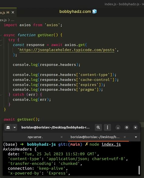 How To Get The Response Headers From An Axios Request Bobbyhadz