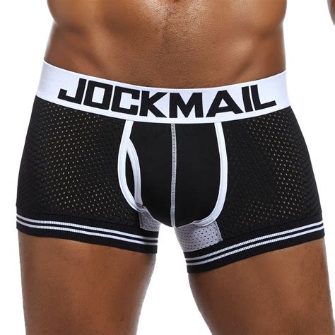 Jockmail Marca Underwear Boxer Boxers Masculinos De Malha Respir Vel