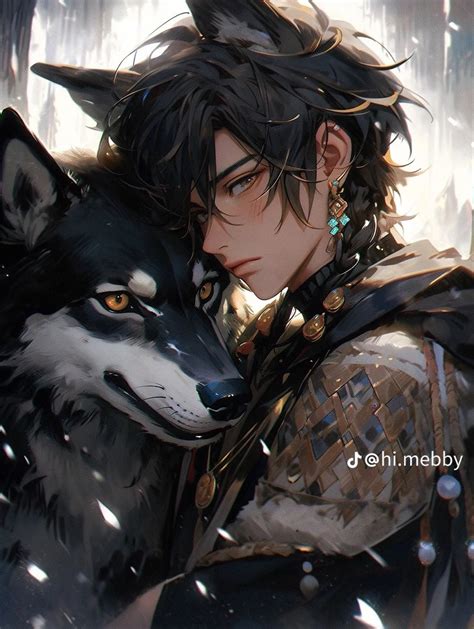 Gray Wolf Wolf Boy Anime Anime Wolf Cute Anime Guys