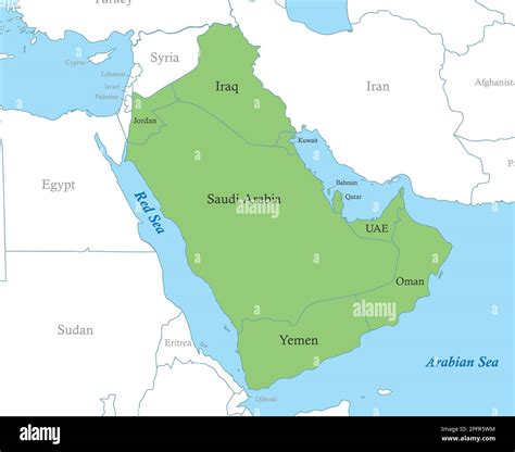 Arabian Desert Political Map