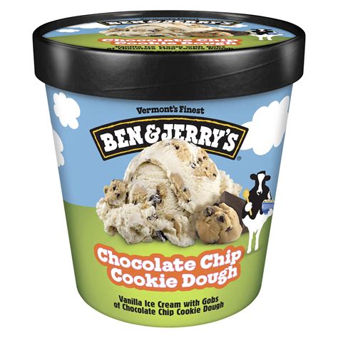 Ben And Jerrys Chocolate Chip Cookie Dough Vanilla Ice Cream 16 Oz