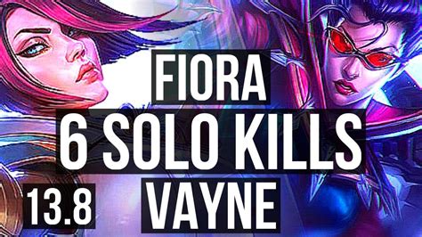 FIORA Vs VAYNE TOP 11 1 1 6 Solo Kills Legendary 1 0M Mastery