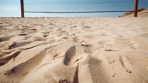 Quadra De Volei De Areia - Quadra de areia de vôlei de praia com profundidade de campo rasa | Foto ...