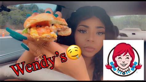 CAR MUKBANG WENDYS BIGGIE BAG YouTube